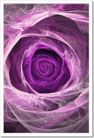 Poszterek keretben 40x60 Fraktál rózsa