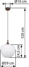 GLOBO 15548H1C MAXY Egyágú Függesztett Lámpa IP20