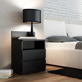 Baltrum M1 éjjeliszekrény, 40x59x32 cm, matt fekete