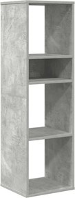 vidaXL könyvszekrény betonszürke 34x31x112 cm szerelt fa