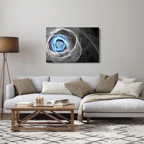 Kép - Absztrakt rózsa kék (90x60 cm)