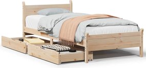 vidaXL tömör fenyőfa ágykeret matrac nélkül 90 x 190 cm