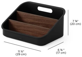 Fekete újrahasznosított műanyag fürdőszobai rendszerező kozmetikumokhoz Bellwood – Umbra