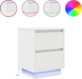 vidaXL éjjeliszekrény LED világítással Fehér 38x34x50 cm 38x34x50 cm