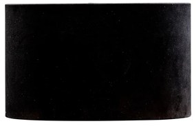 Bársony lámpabúra fekete ovális 25/16/15