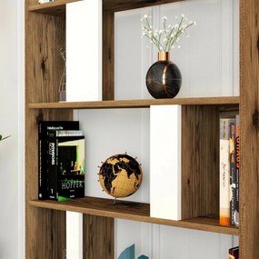 Lima White and Walnut könyvespolc