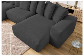 Szürke kordbársony sarokkanapé Voltaire – Bobochic Paris