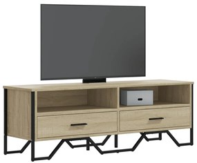 sonoma tölgy színű szerelt fa TV-szekrény 122 x 34 x 41 cm