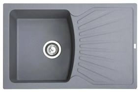 Quadró Plus Metalac Xgranit Gránit Mosogatótálca - Extra mély, Csepegtetőtálcás, Grafit