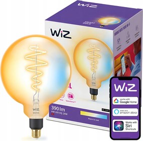 Led izzó E27 G200 6W 25W Filament Borostyán Smart WiFi Alkalmazás WiZ