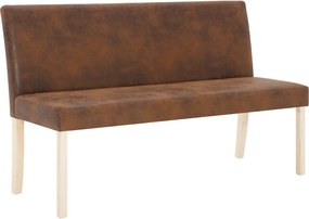 vidaXL barna műbőr pad 139,5 cm
