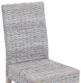 Étkezőszék 2 pcs Fehér Mosás 45 x 54 x 93 cm Tömör Mahagóni Fa