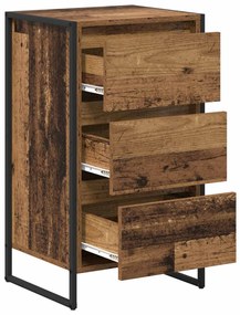 Széf fiókkal Öreg fa 42 x 36 x 75.5 cm Faanyag