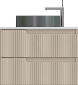 Piramida EURIDIKA fali fürdőszobabútor - mosdópult mosdó nélkül -2 fiókos - PINO BÉZS - 65 x 48 x 53 cm