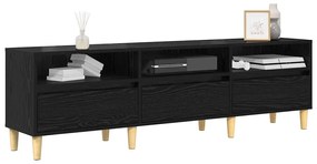 TV szekrény fiókkal Musta tammi 150 x 30 x 45 cm Faanyag