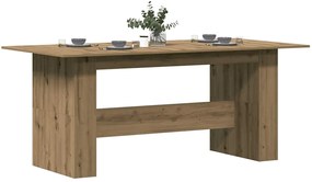 kézműves tölgy színű szerelt fa étkezőasztal 180x90x76 cm