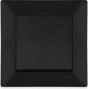 Exen Keresztkapcsoló szimpla kapcsoló fekete keret fekete met.