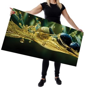 Wallplex konyhahátfal Zamatos Oliva (Méret: 60x240)