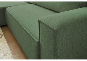 Zöld kinyitható sarokkanapé (variálható) Nihad – Bobochic Paris