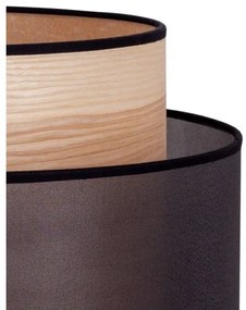 Duolla - Állólámpa WOOD BOHO 1xE27/15W/230V átm. 45 cm fekete/bézs