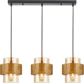 ITALUX PND-22132-3SGDAMB VINOTI Többágú Függesztett Lámpa Borostyán, Arany E27 IP20