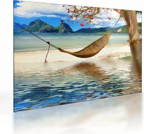 Kép - Relaxálás a tengerparton (üvegen) (70x50 cm)