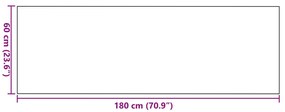 Ajtószőnyeg Téglalap Fekete 60x180 cm