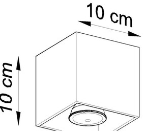 Szürke spotlámpa 10x10 cm Geo – Sollux