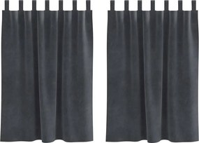 vidaXL Sötétítő függönyök 2 pcs Világosszürke 140 x 140 cm Bársony