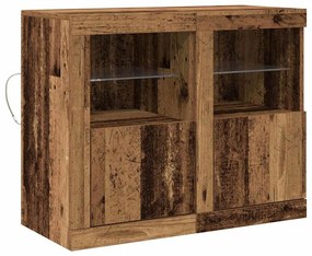 Oldalsó szekrény 2 pcs Régi fa 41 x 37 x 67 cm Faanyag