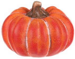 Alacsony, lyukak nélküli narancssárga tök,kerámia, átmérő 13 cm