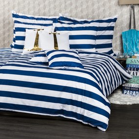4Home Navy pamut ágyneműhuzat, 140 x 200 cm, 70 x 90 cm, 140 x 200 cm, 70 x 90 cm
