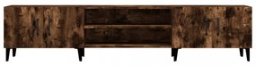 füstös tölgy színű szerelt fa TV-szekrény 180x31,5x40 cm