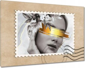 Vászonkép 90x60 Női portré arany karszalag