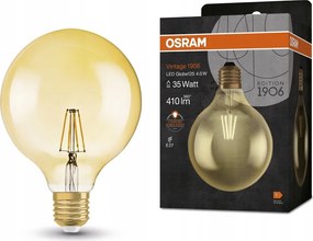 Led izzó E27 4W 35W 410lm 2400K Meleg Vintage Ledvance