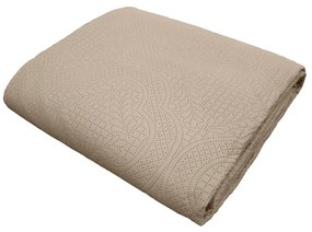 Bézs mikroszálas steppelt ágytakaró és párnahuzat szett 240x220 cm Romane – douceur d'intérieur