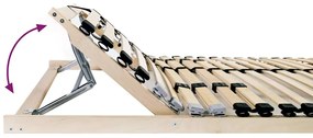 Lécalap fejtámlával Barna 70 x 190 cm Tömör bükkfa