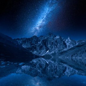 Fotográfia Milky way and lake in the, Shaiith