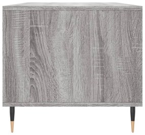 szürke sonoma szerelt fa dohányzóasztal 90x49x45 cm