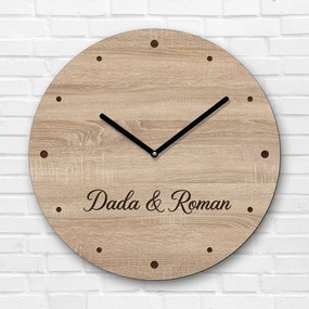 DUBLEZ | Személyre szabott fa óra nevekkel