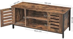 TV szekrény, TV állvány tárolóval 110 x 40 x 50 cm | VASAGLE