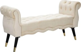 Krémszínű bársony pad Paris – Mauro Ferretti