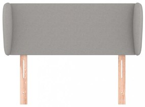 világosszürke szövet fejtámla szárnyakkal 83x23x78/88 cm