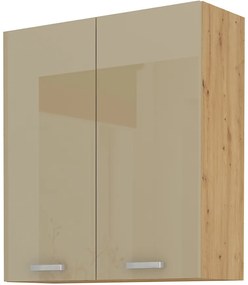 Felső konyhaszekrény Arryn 80 G-90 2F (artisan tölgy + fényes cappuccino ). 1024774