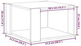 Fekete tölgy Kávézóasztal 85x55x31 cm Műanyag