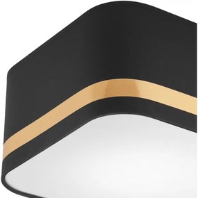 Mennyezeti lámpa SIRJA SQUARE STRIPE 2xE27/15W/230V fekete/arany