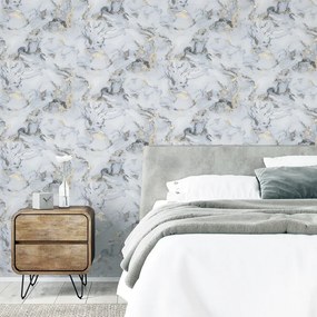 Arthouse Signature 1 Bahia Marble arany-fehér márvány mintás papír tapéta – 923001