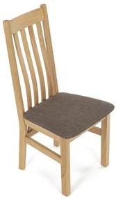 Tömör Tölgy Étkezőszék Barna Párnázott Üléssel. C-2100