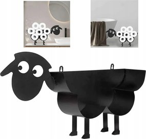 Bárány Kos Wc-papír Tartó Állvány Hét Tekercs Fekete Loft Fém