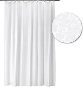 Függöny Zuhanyfüggöny Fürdőszoba Zuhanyzáshoz Fehér 180x200 cm